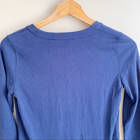 J. Crew corset tie top navy 3/4 sleeve RELISTED - Picture 6 of 6